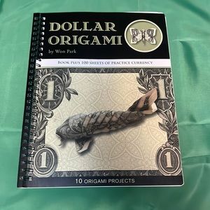 Dollar Origami book + 100 sheets of practice currency